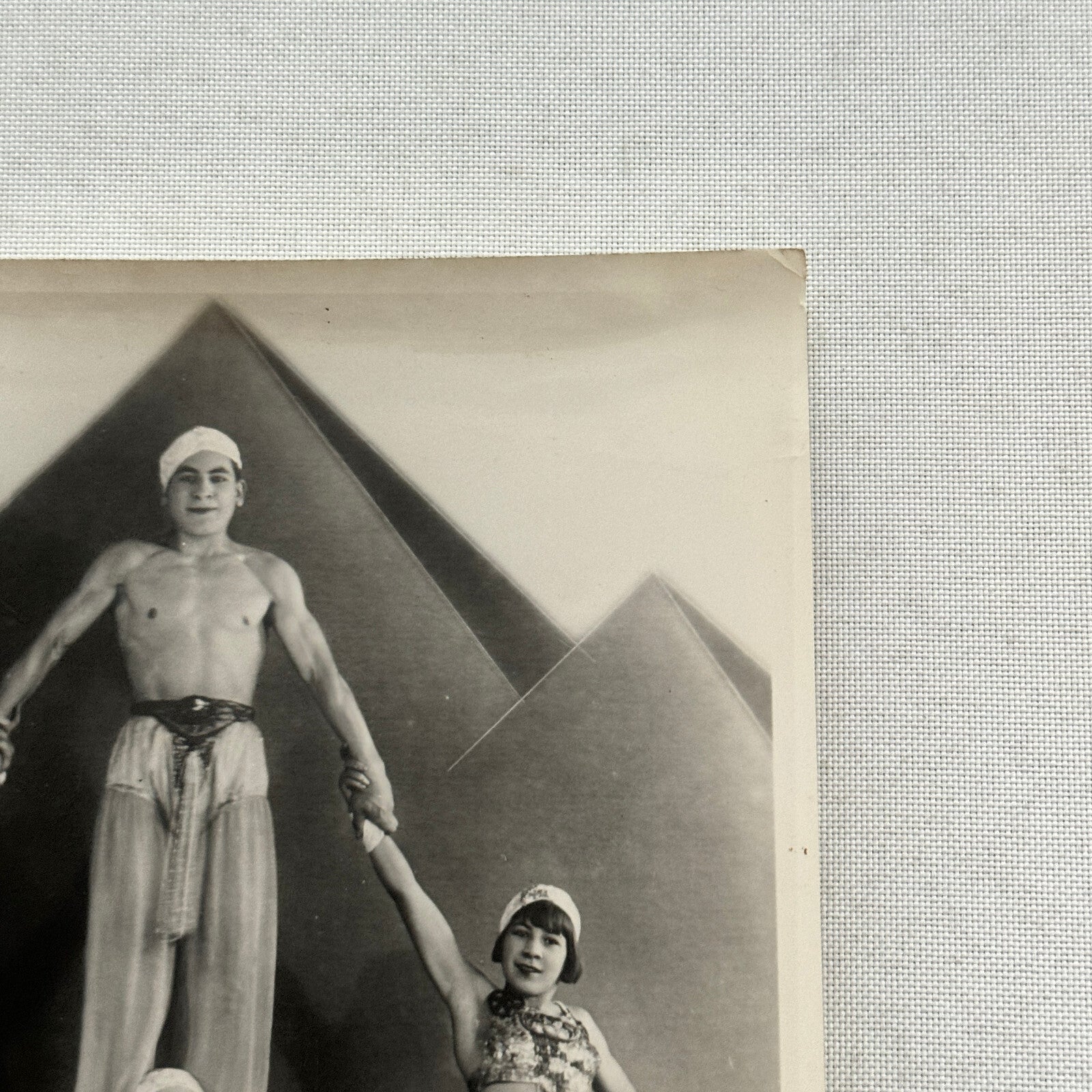Vintage Circus Acrobat Act Balancing Photo Photograph Performers