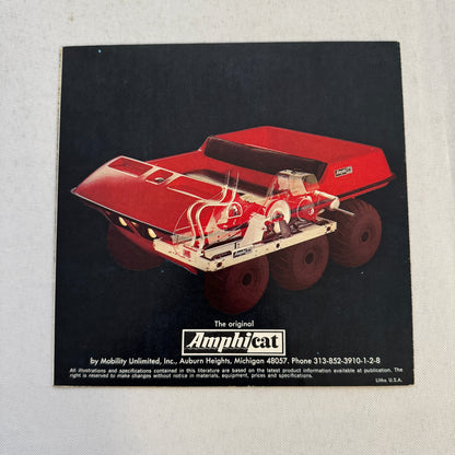 Amphicat ATV Sales Brochure Catalog Advertising Vintage