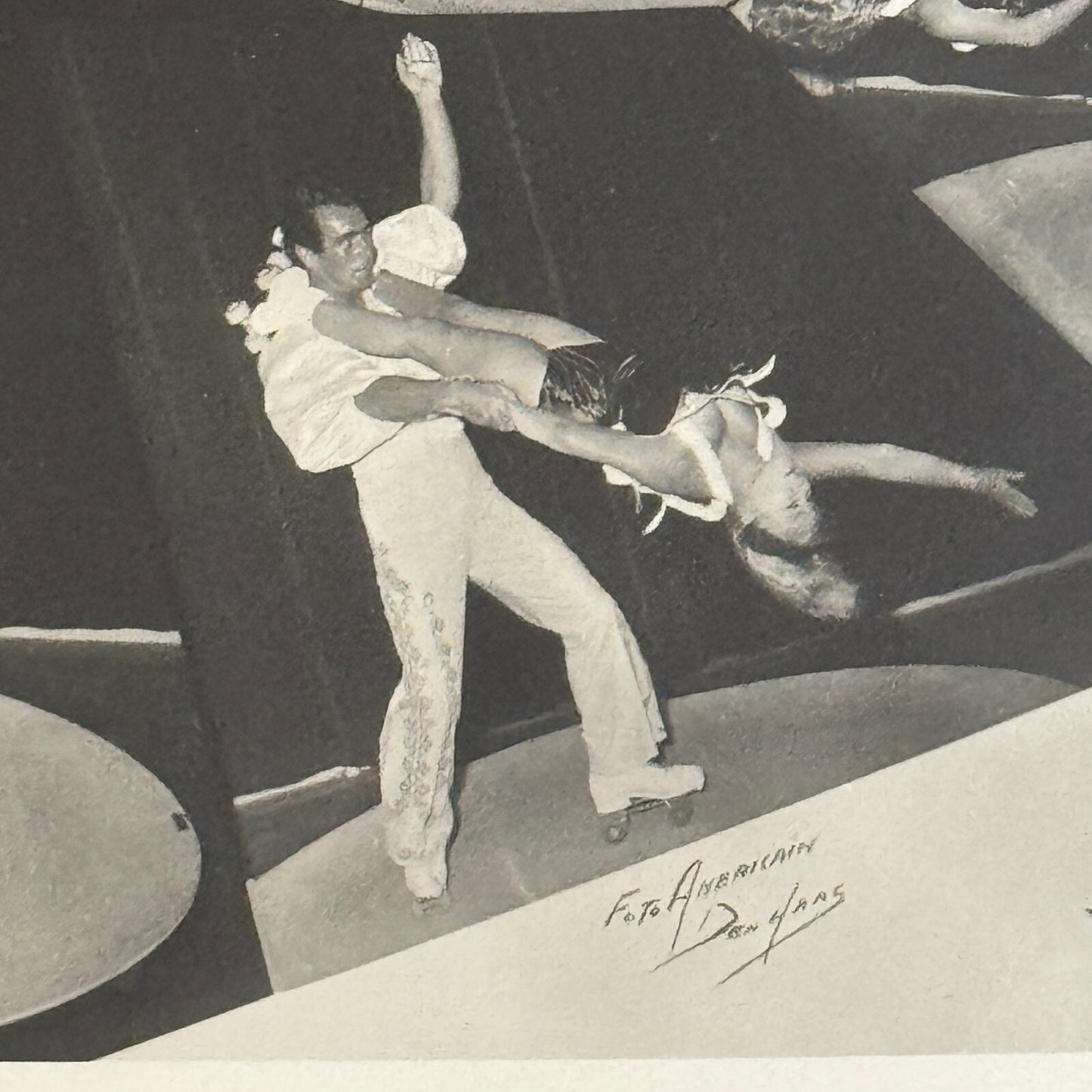 Vintage Circus Rollerskating Roller Skate Act Photo Photograph The Skating Stars