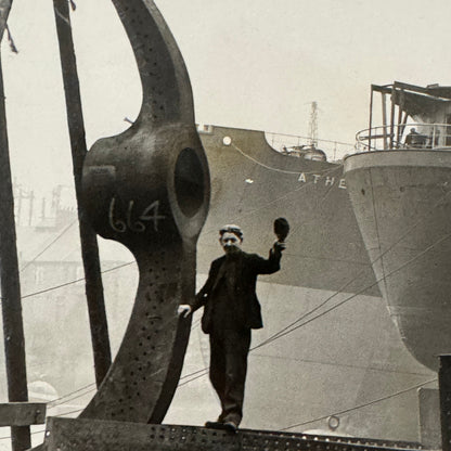 Vintage Ship Building Press Photo Photograph Boat Vessel Propellor Bracket UK