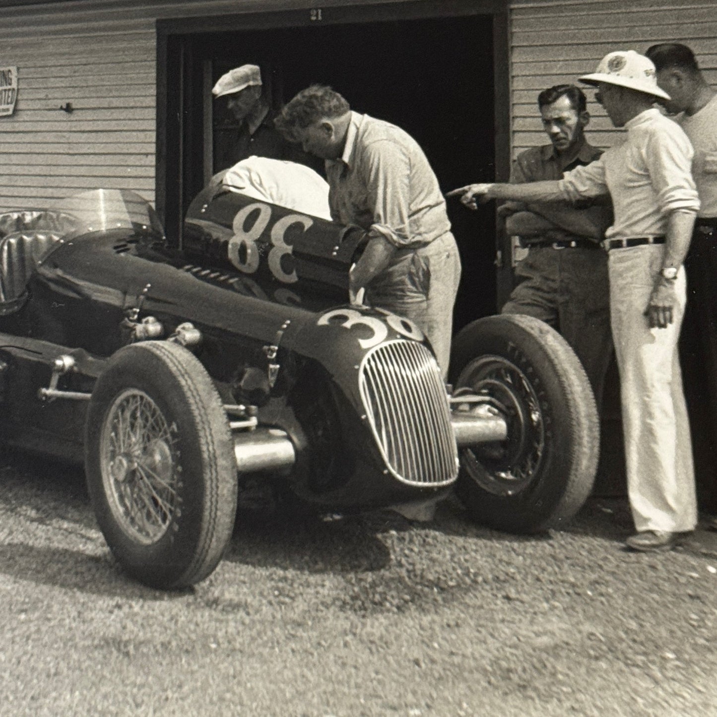 Vintage Racing Photo Photograph Unidentified Car MODERN PRINT