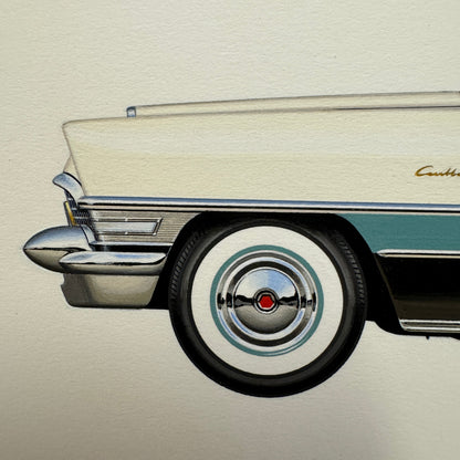 1955 Packard Caribbean Convertible Car Illustration Art Drawing Hand Drawn
