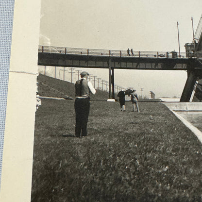 Vintage Welland Canal Ontario Canada Bridge Ship Boat Vessel 1930