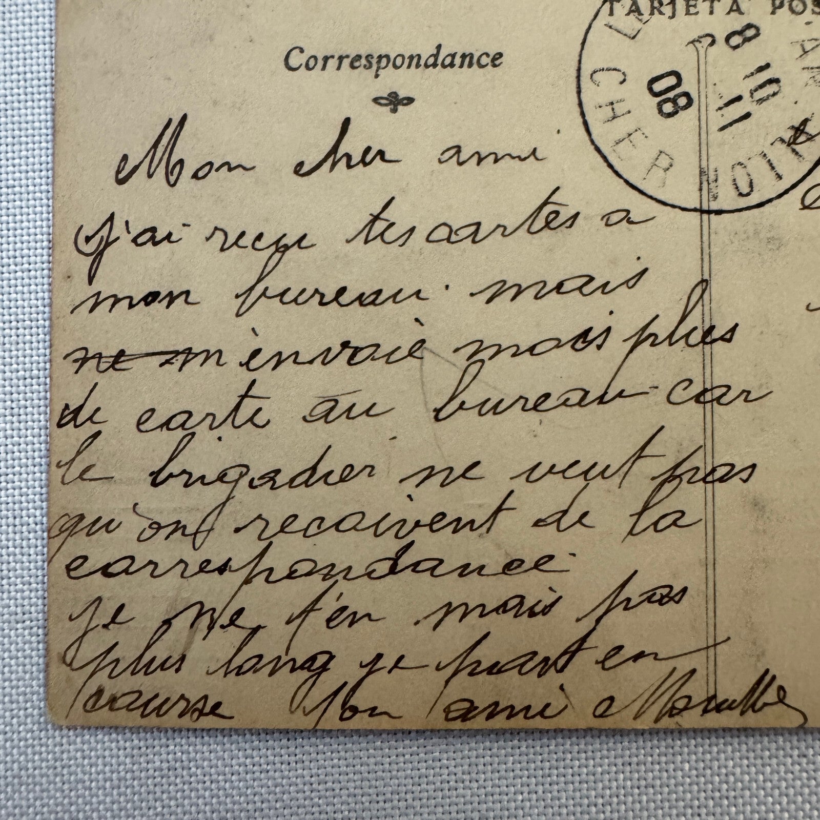 Vintage Military Zeppelin Airship Dirigible Postcard Post Card Paris French