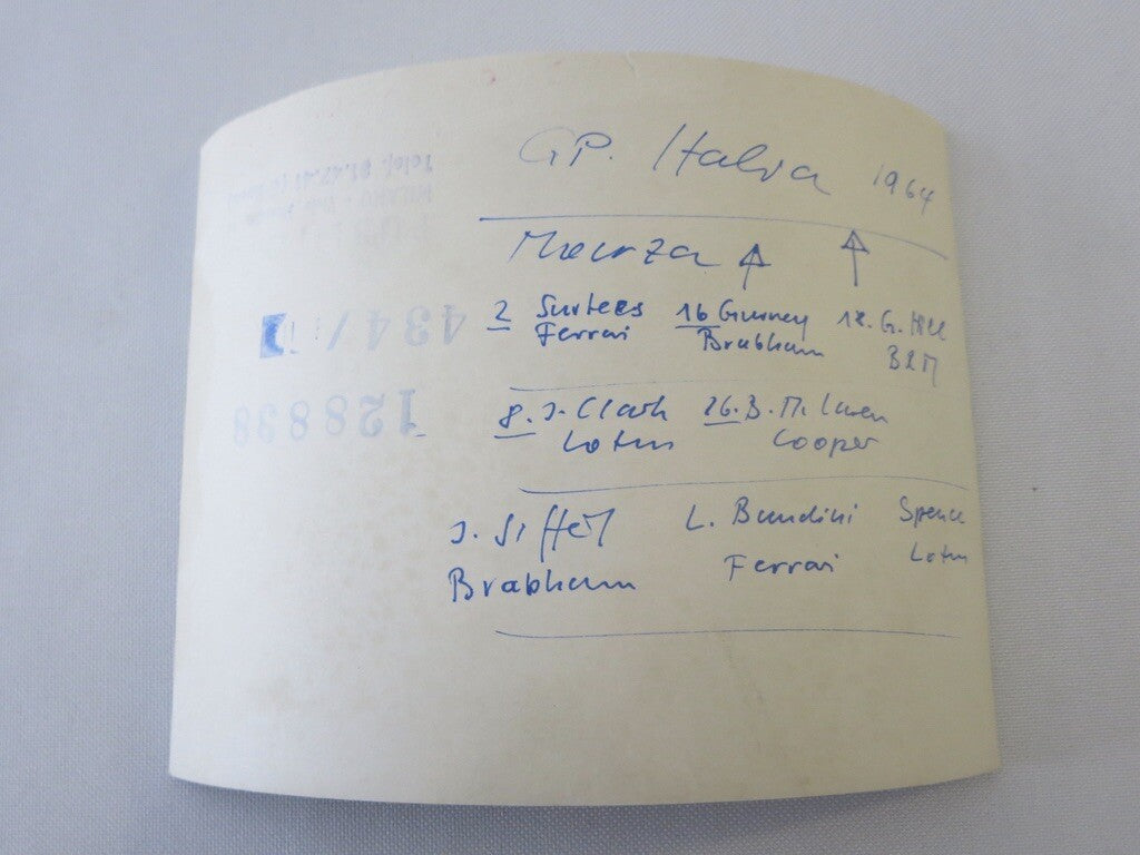 Vintage 1964 Racing Photograph Photo - Italian Grand Prix Cars Jim Clark +