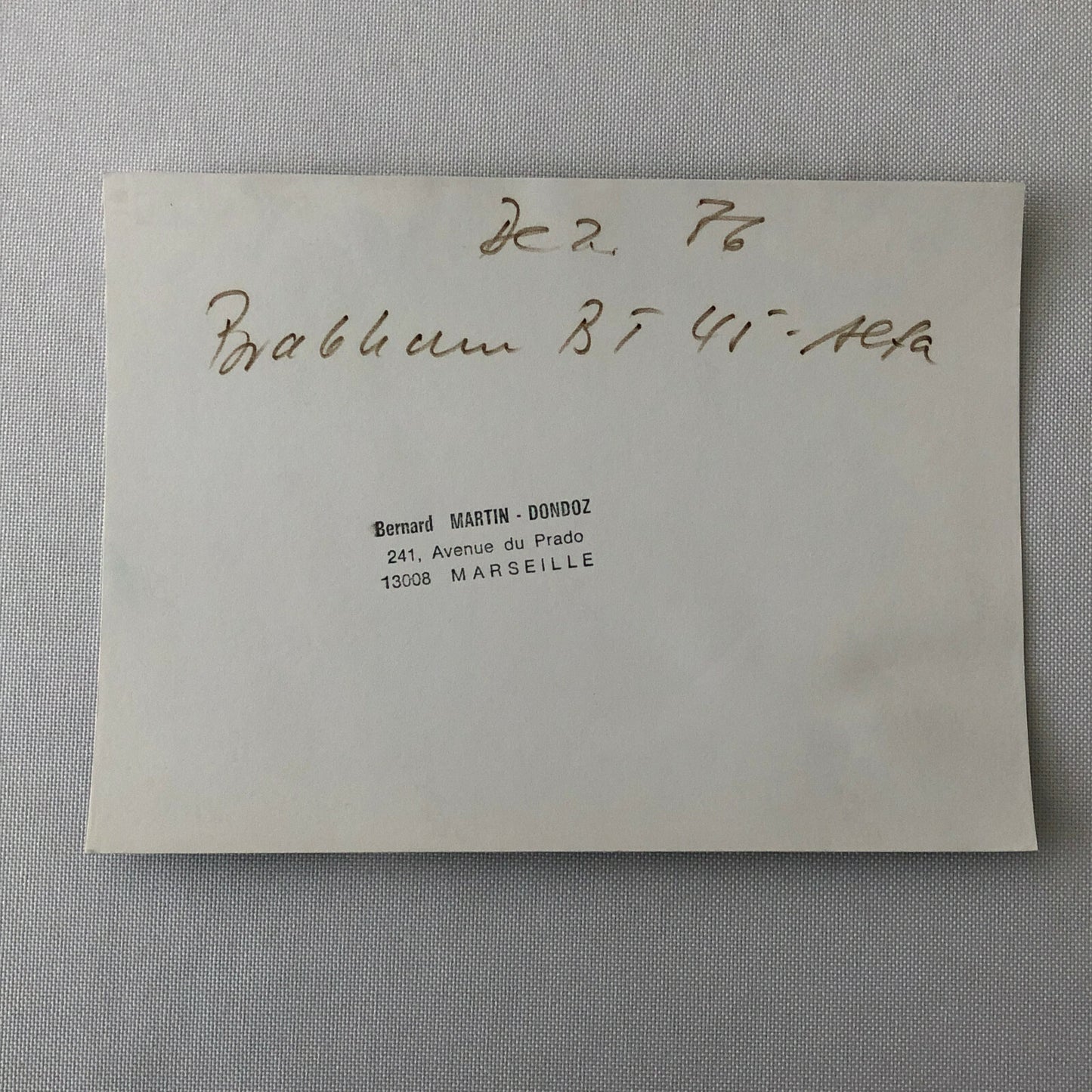 Vintage 1976 Brabham Martini Alfa Romeo BT 45 Racing Car Photo Photograph 