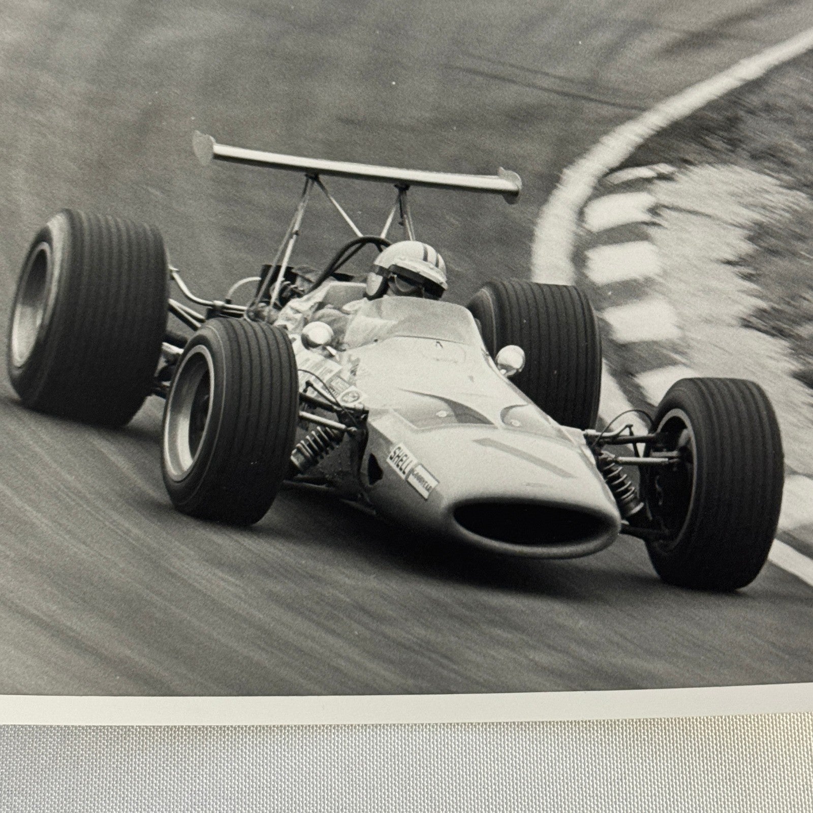Vintage Racing Photo Denny Hulme McLaren 1968 RAC Grand Prix Photograph