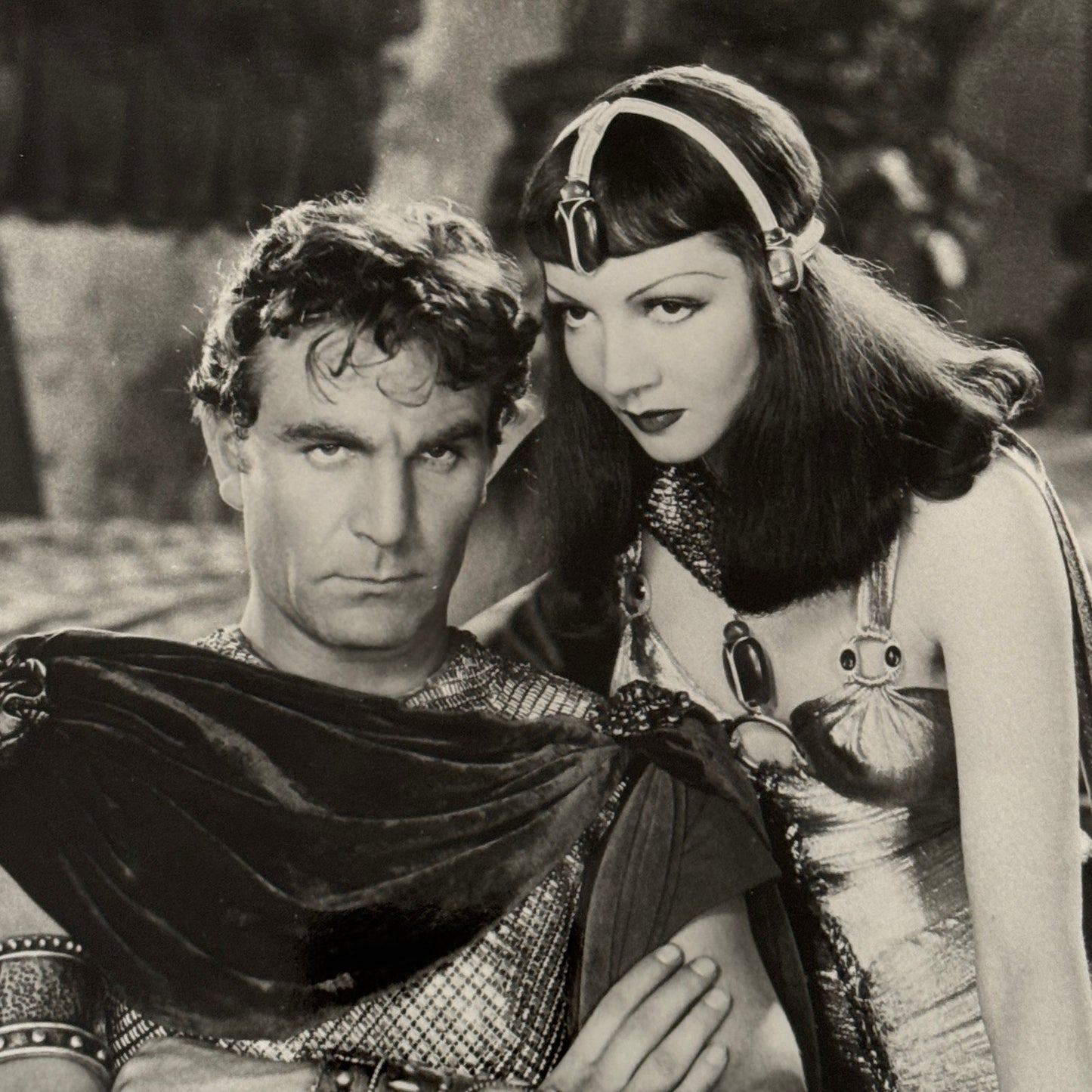 Vintage Movie Still Photo Photograph Cleopatra Claudette Colbert Warren William