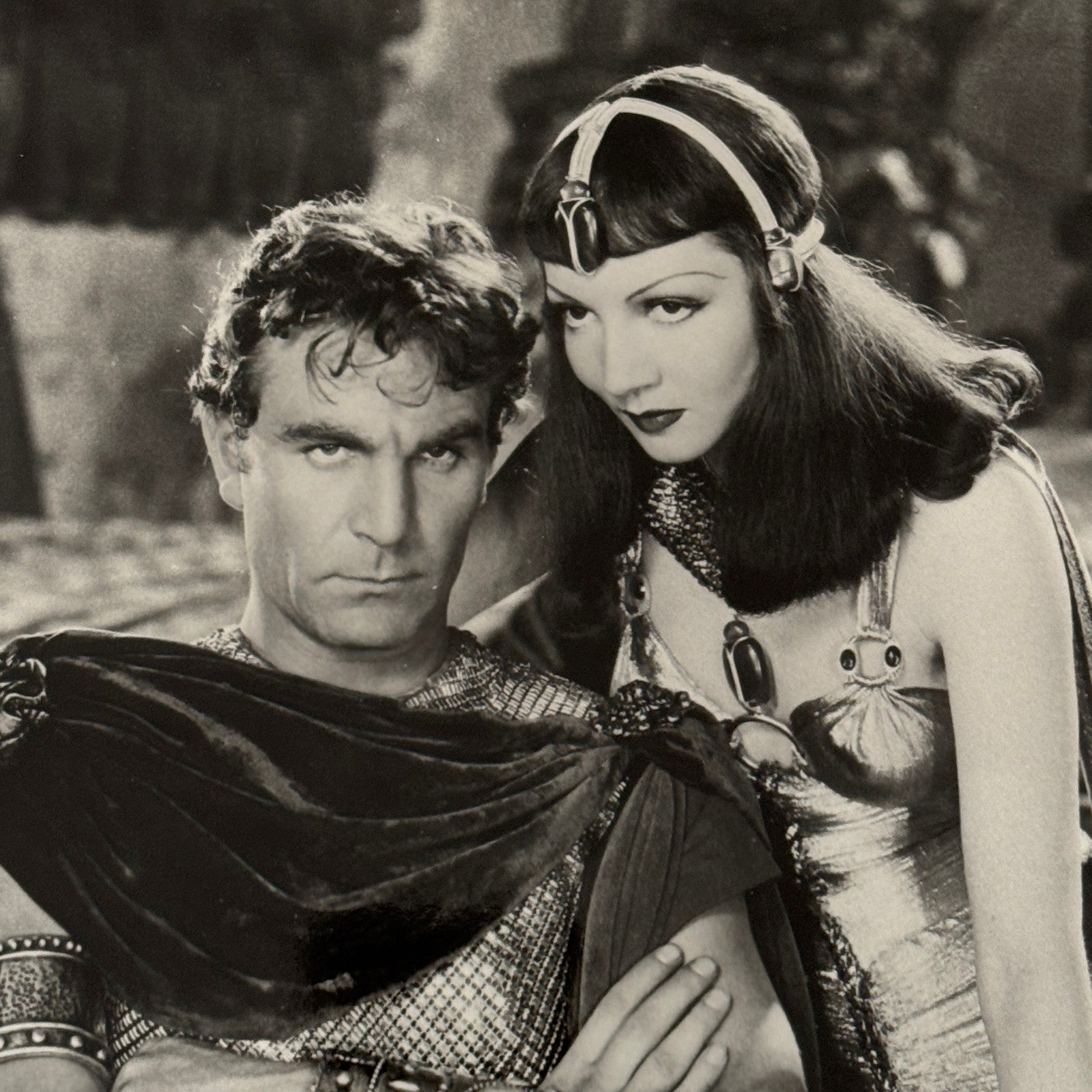Vintage Movie Still Photo Photograph Cleopatra Claudette Colbert Warren William