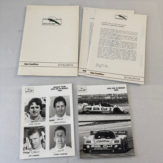 1988 Jaguar Silk Cut Racing Press Kit Photos Jaguar Day at Monza ITALIAN