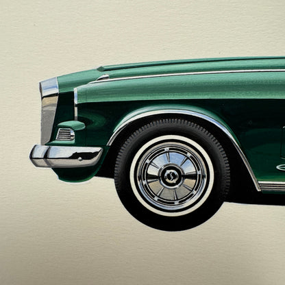 1964 Studebaker Gran Turismo Hawk Automobile Illustration Art Drawing Hand Drawn