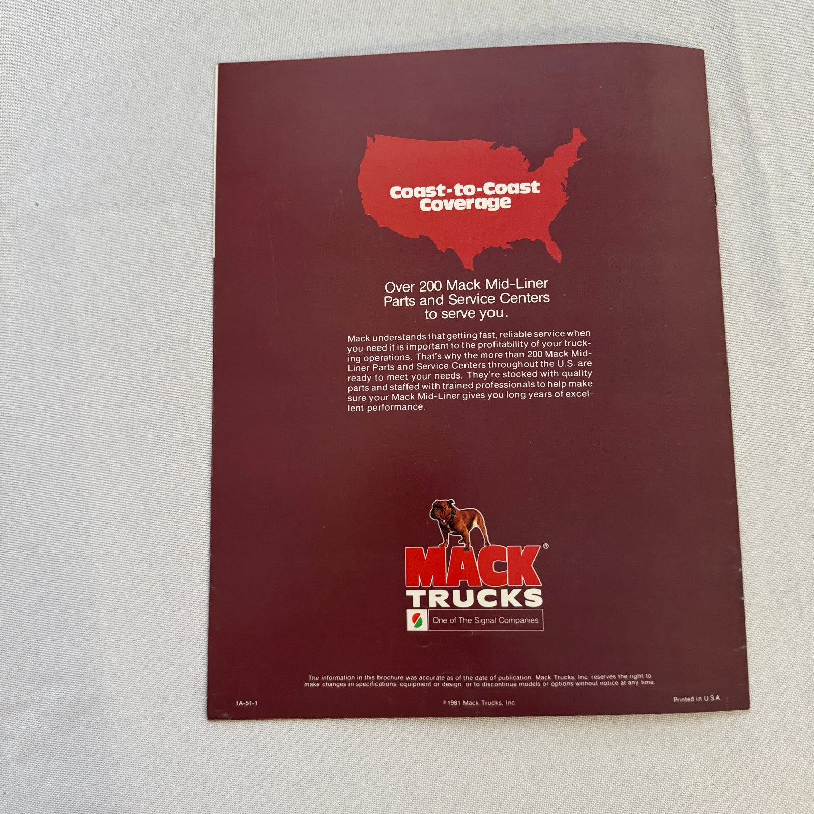 Mack Beverage Hauling Truck Sales Brochure Catalog R U MC Model Mid Liner