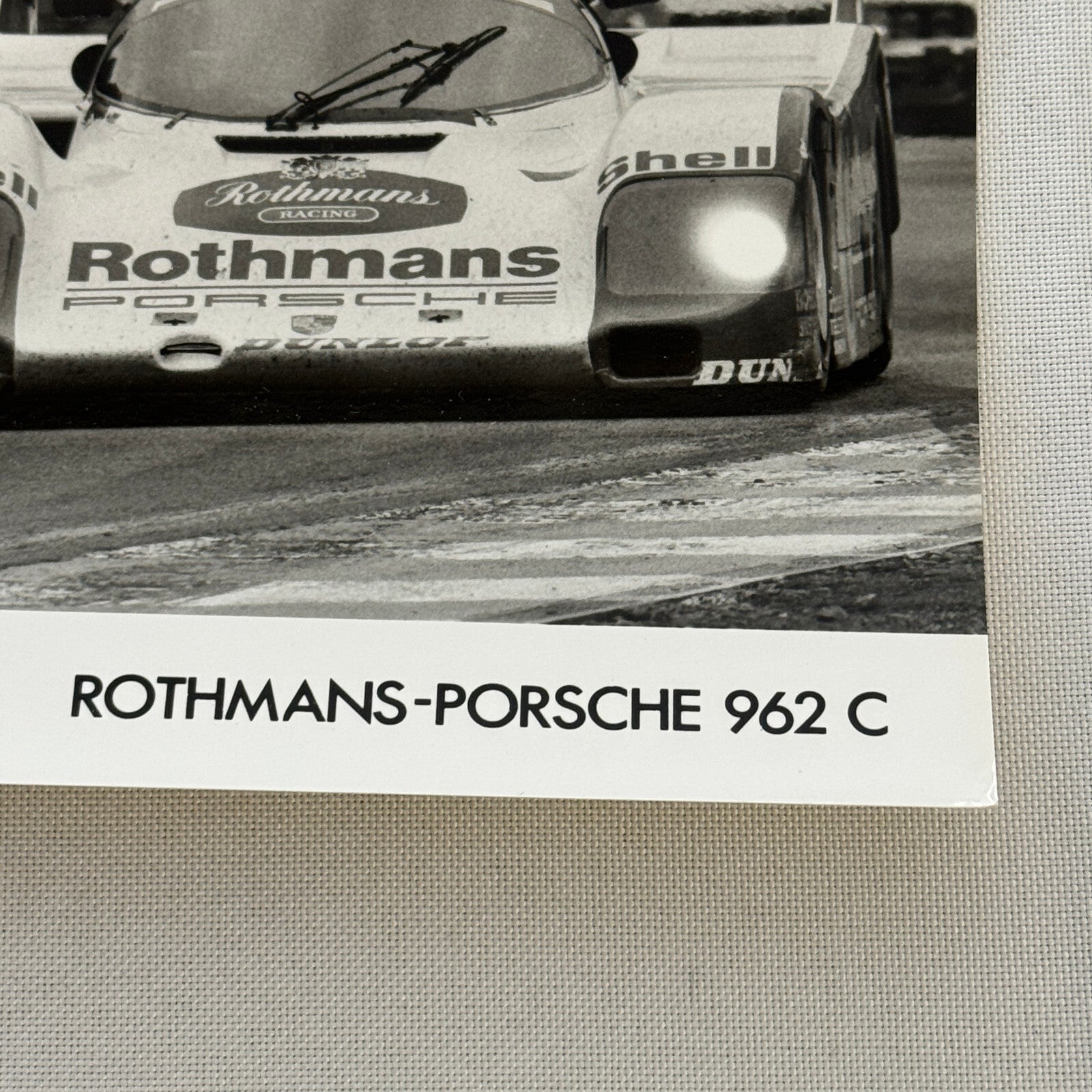 Rothmans Racing Porsche 962 C Car Factory Photo Photograph Print Vintage 962C