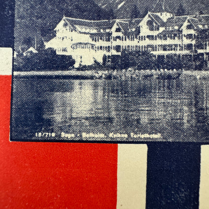 Vintage Hotel Travel Luggage Label Hotel Balholm Norway Norge Kviknes Hotel