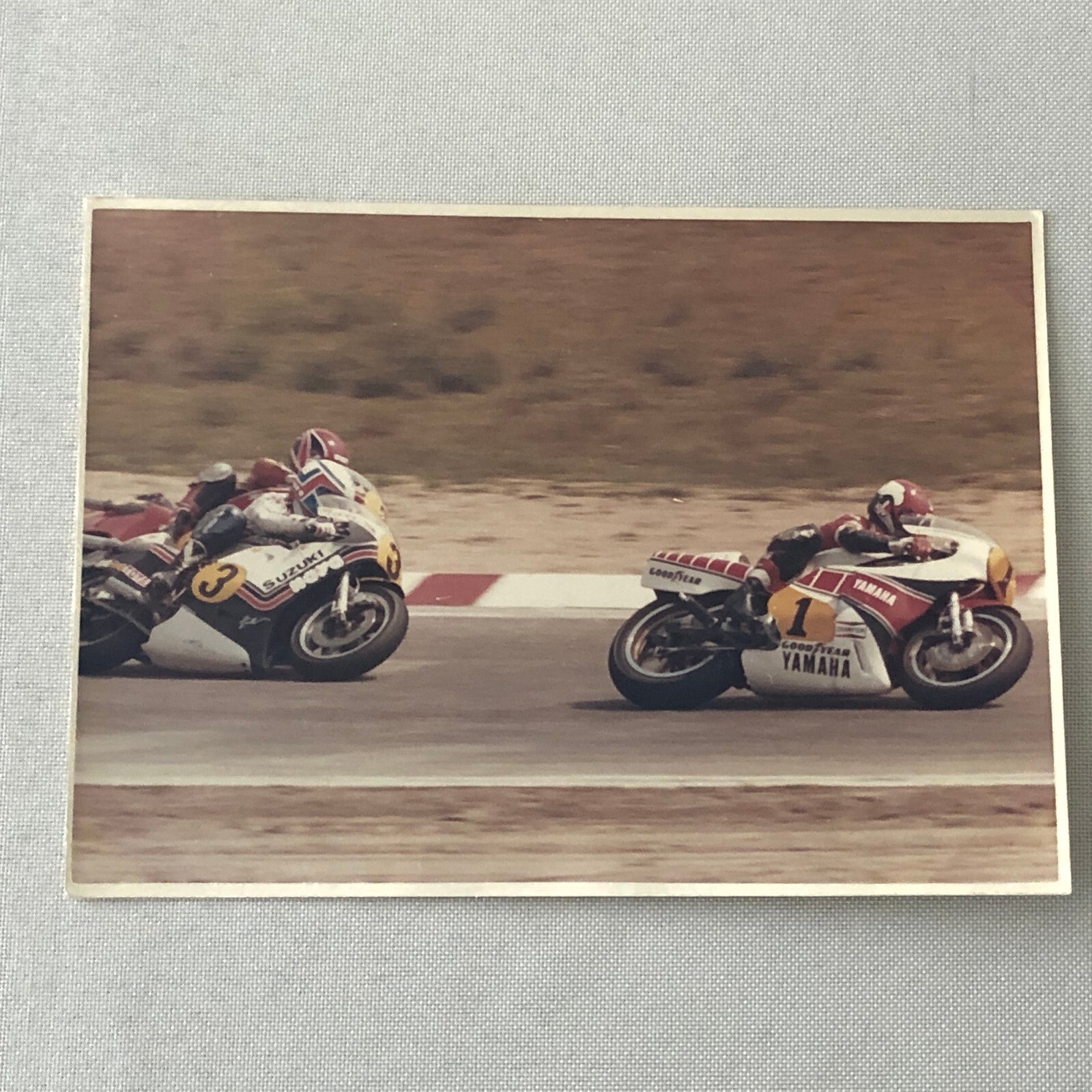 Vintage Motorcycle Racing Photo photograph Yamaha Suzuki Bike Race