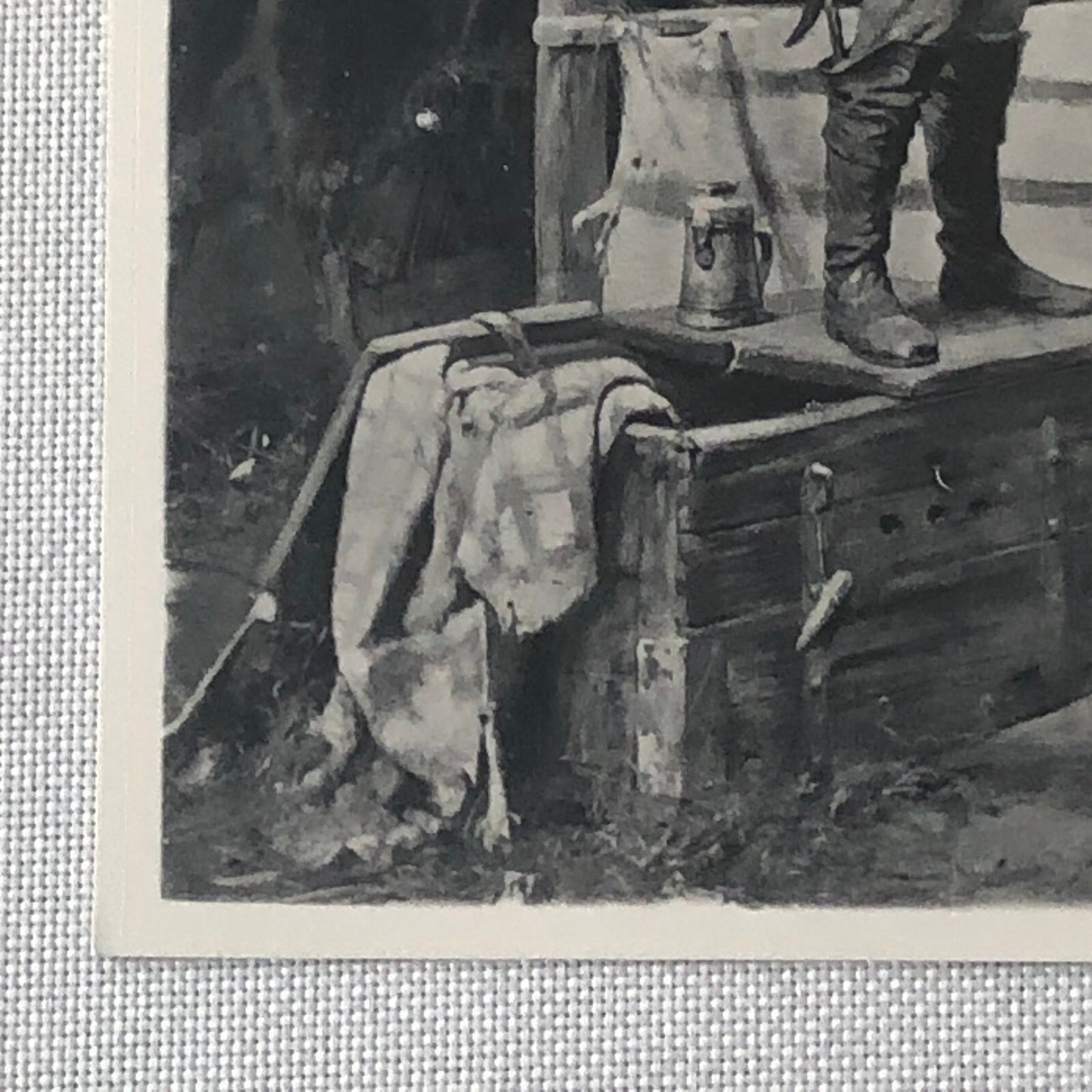 Circus Painting Vintage Photo Photograph Snake Camel Birds Animal Act