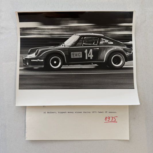 Porsche Racing 1975 Camel GT Driver Al Holbert 1975 Vintage Photo Photograph