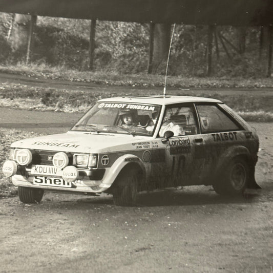 1980 RAC Rally Rallye Car Racing Photo Photograph Talbot Sunbeam Vintage Car