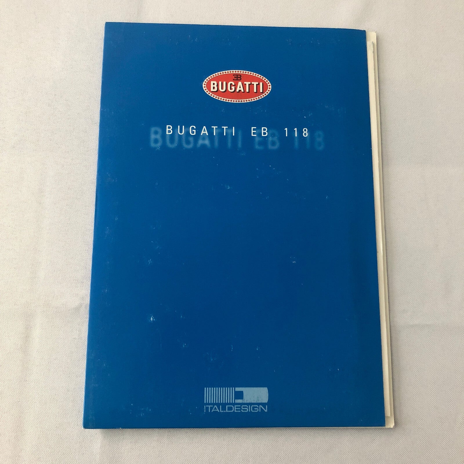 Bugatti EB118 Press Kit Brochure Italian Text Concept Car Photographs