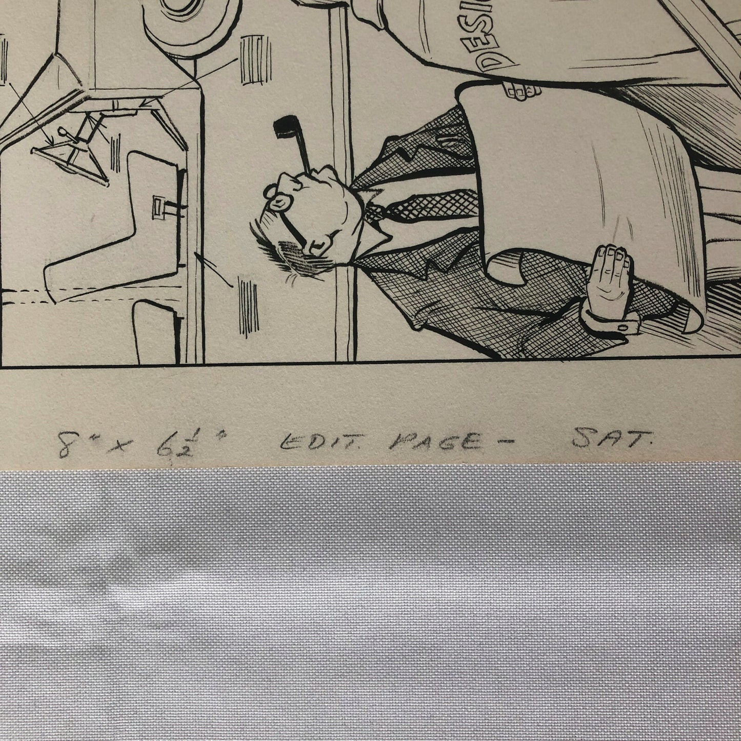 Vintage 1960s Newspaper Comic Illustration Art Drawing Car Design Designer 