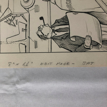 Vintage 1960s Newspaper Comic Illustration Art Drawing Car Design Designer 