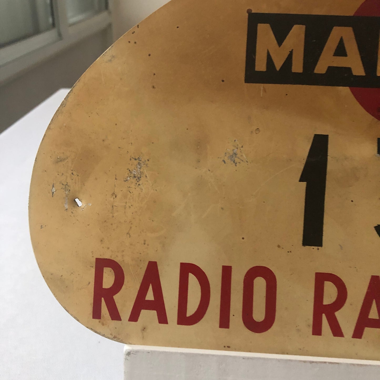 1964 Radio Rallye Car Rally Participant Plate w/ Martini Ad