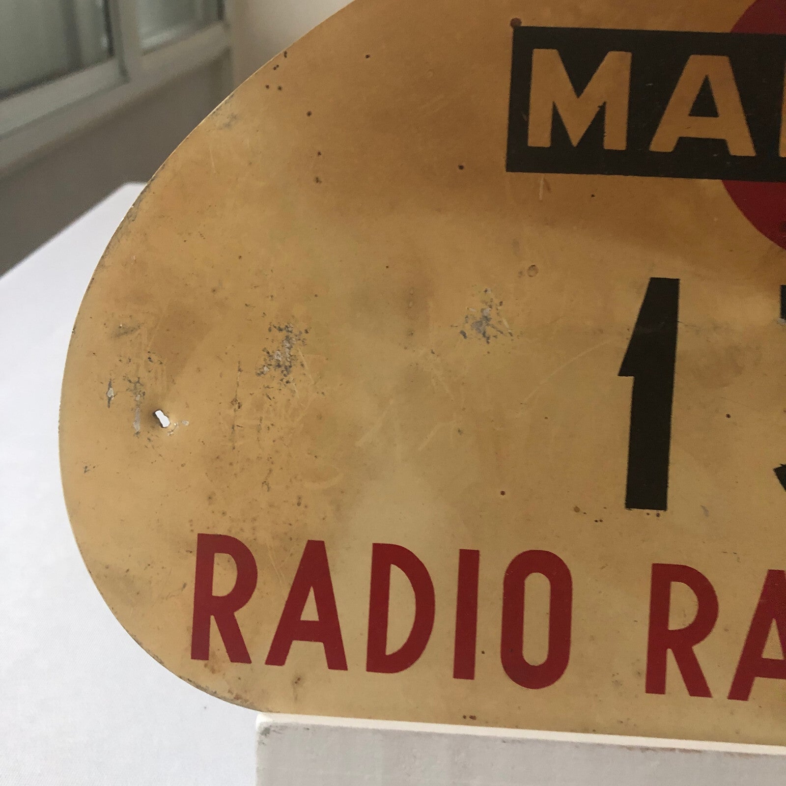 1964 Radio Rallye Car Rally Participant Plate w/ Martini Ad
