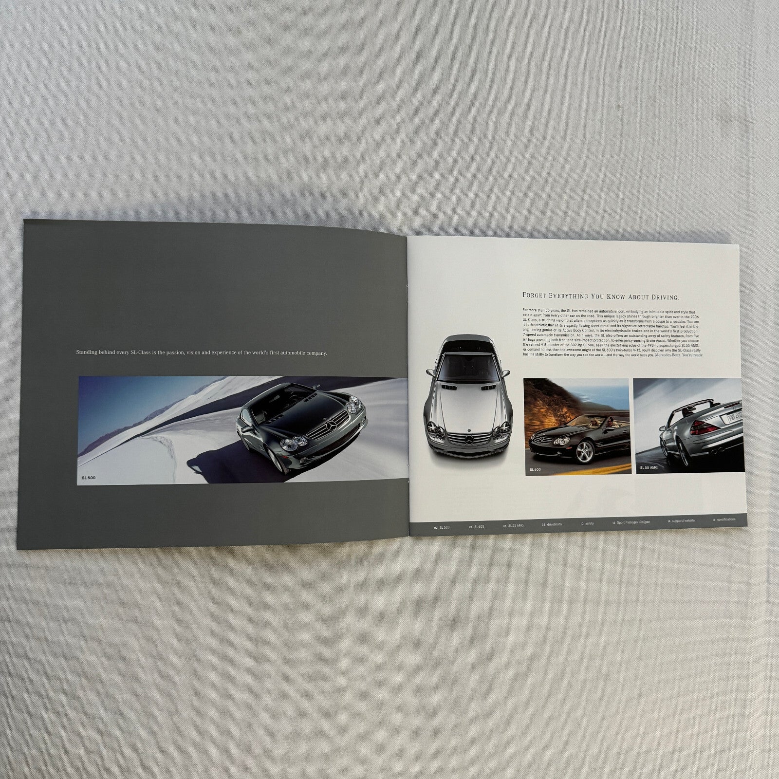 2006 Mercedes Benz SL Class Sales Brochure Catalog SL500 SL600 SL 55 AMG 500 600