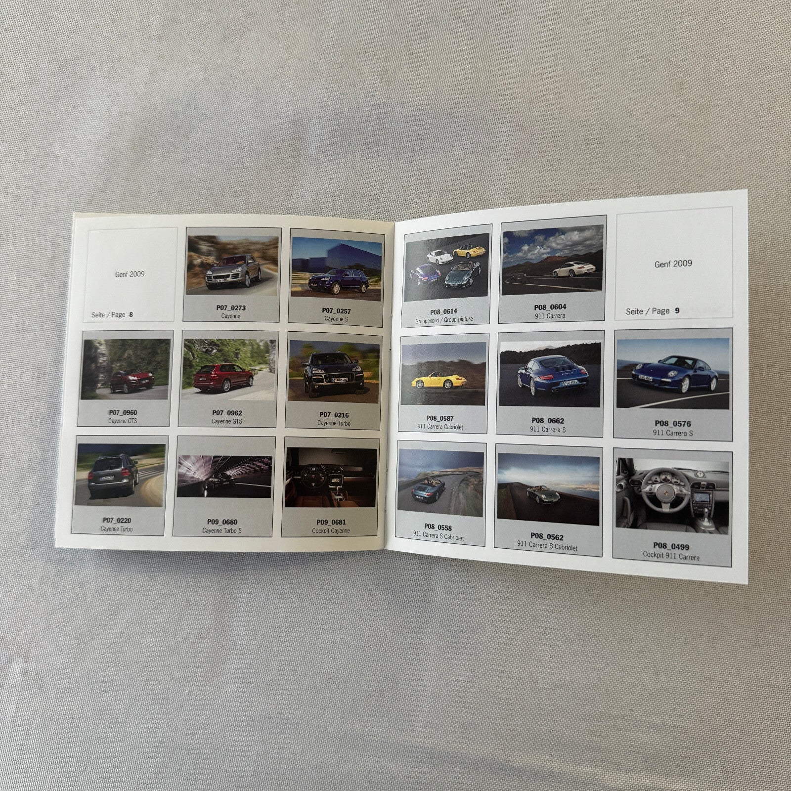 2009 Porsche Press Kit Photo CD Porsche 911 GT3 Cayenne Cayman Boxster S Carrera