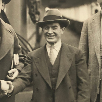 Press Photo Photograph Horse Racing Jockey Steve Donoghue Sails on Ship 1933
