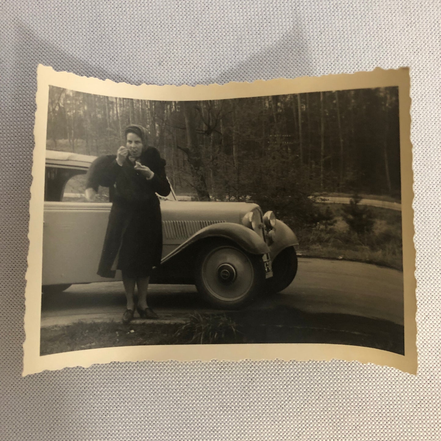 Vintage Audi Auto Union Photo Car People Woman Photograph Lot AL22SM1