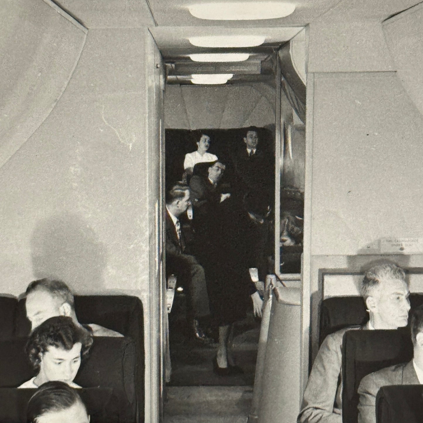 BOAC Airline Boeing Stratocruiser Interior Vintage Press Photo Photograph