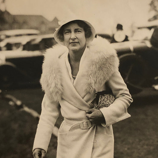 Press Photo Photograph Philadelphia Society Lady at Horse Show Long Island 1920s