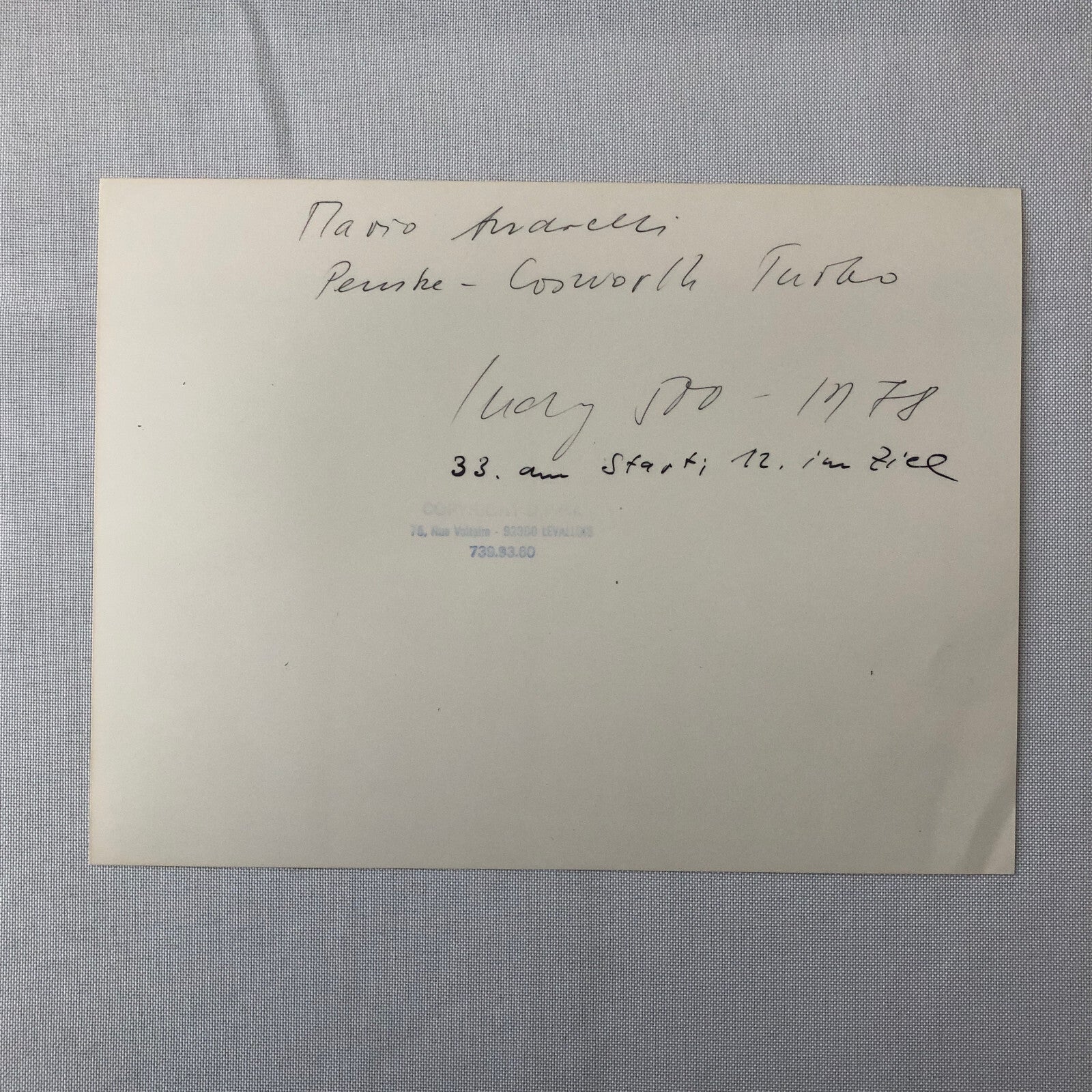 Vintage Indy Indianapolis Racing Photograph Mario Andretti 1978 DPPI