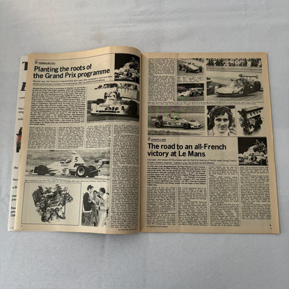 Vintage Renault Racing Supplement Magazine F1 Formula One ELF Renault 5 Gordini