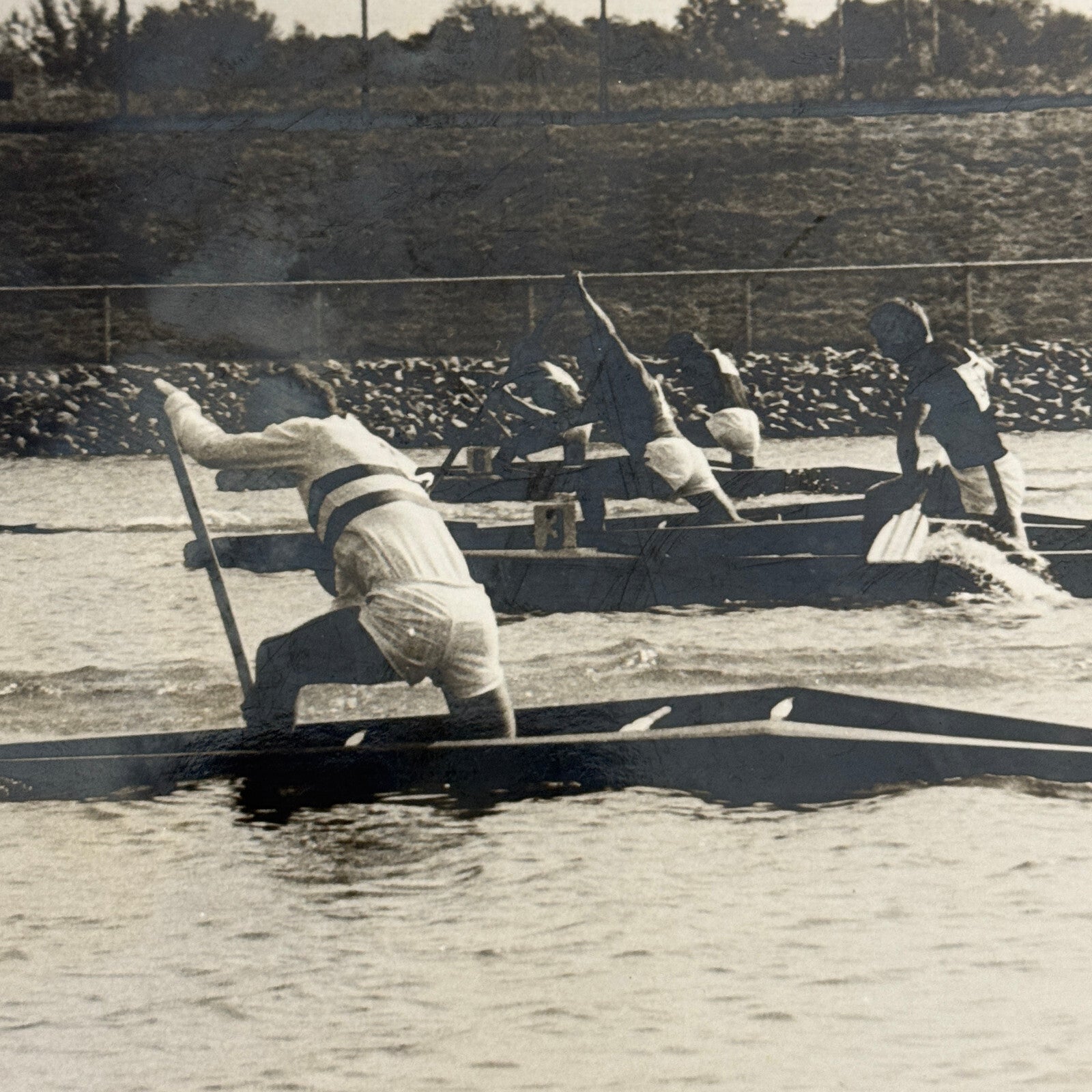 Rowing Boat Race Racing Canoe Photo Photograph Print