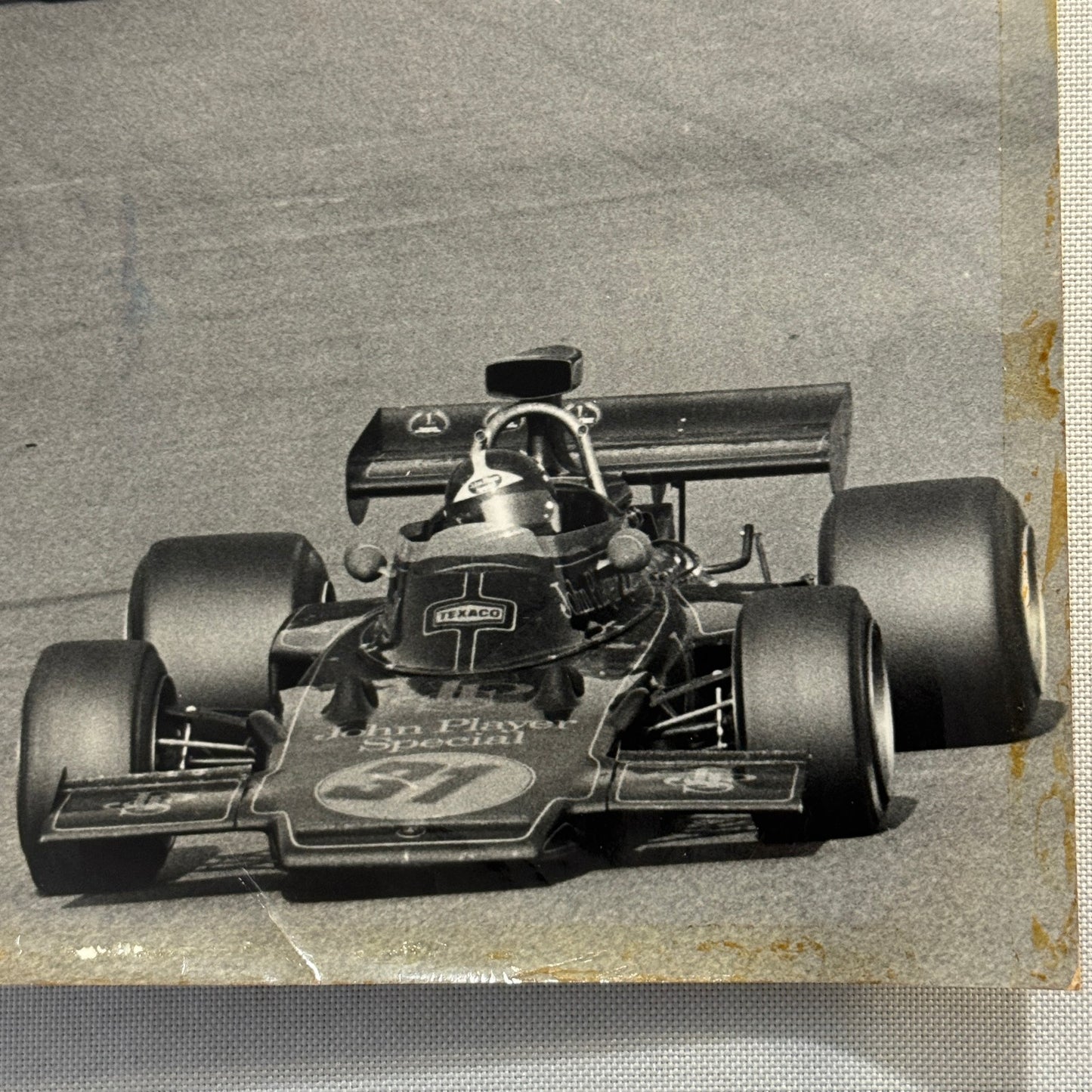 Vintage Car Racing Photo Emerson Fittipaldi Denny Hulme Driver Photograph