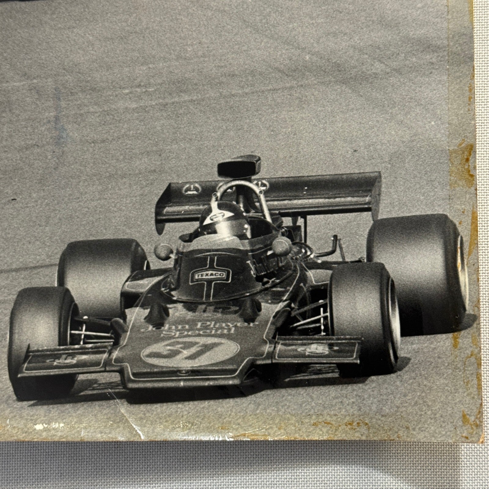 Vintage Car Racing Photo Emerson Fittipaldi Denny Hulme Driver Photograph