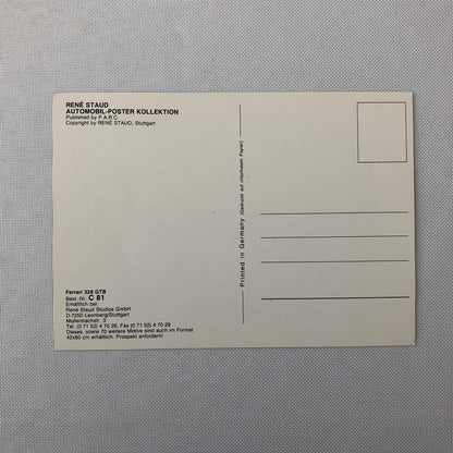 Ferrari 328 GTB Rene Staud Postcard Post Card Ferrari 328GTB