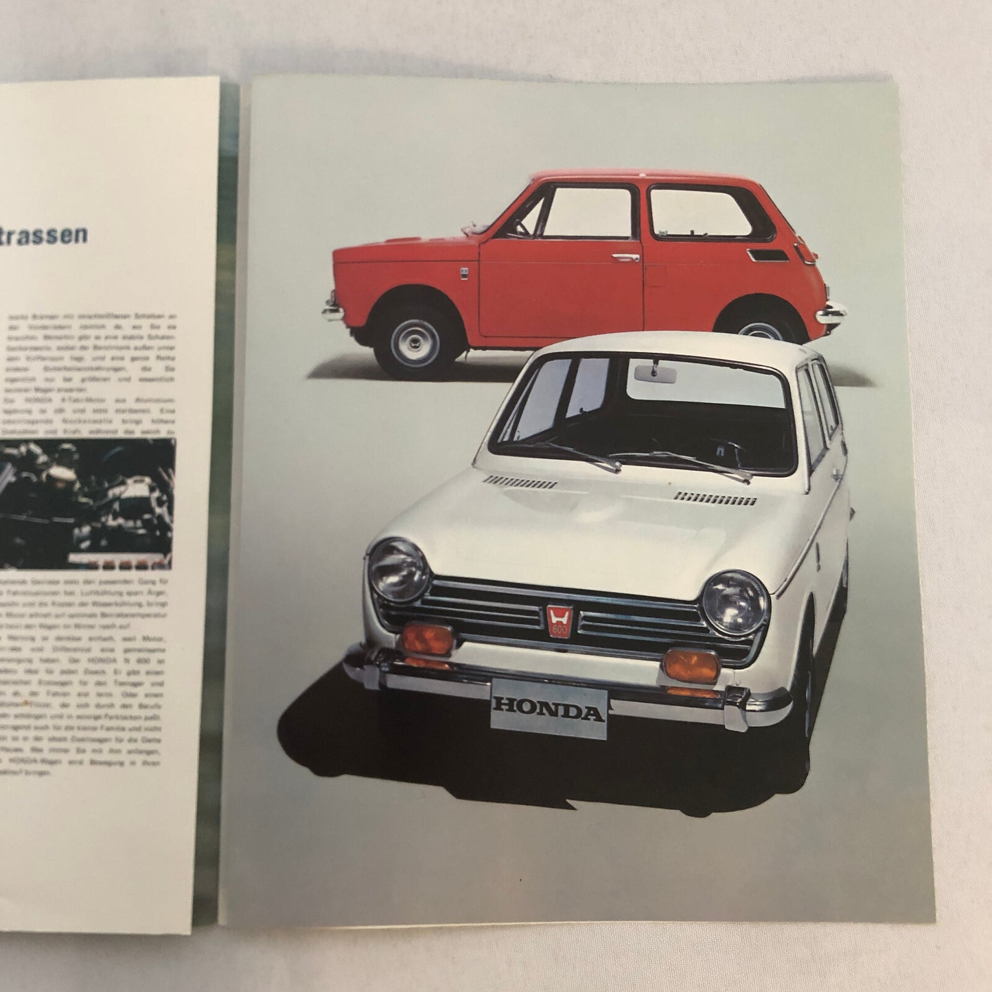 Honda N600 Touring Car Sales Brochure Catalog GERMAN Text European Vintage
