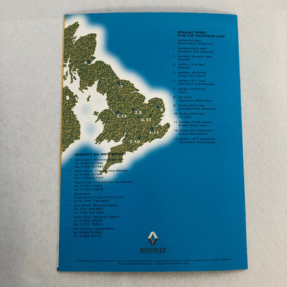 2000 Renault Sport Clio Cup Racing Car Sales Brochure Catalog