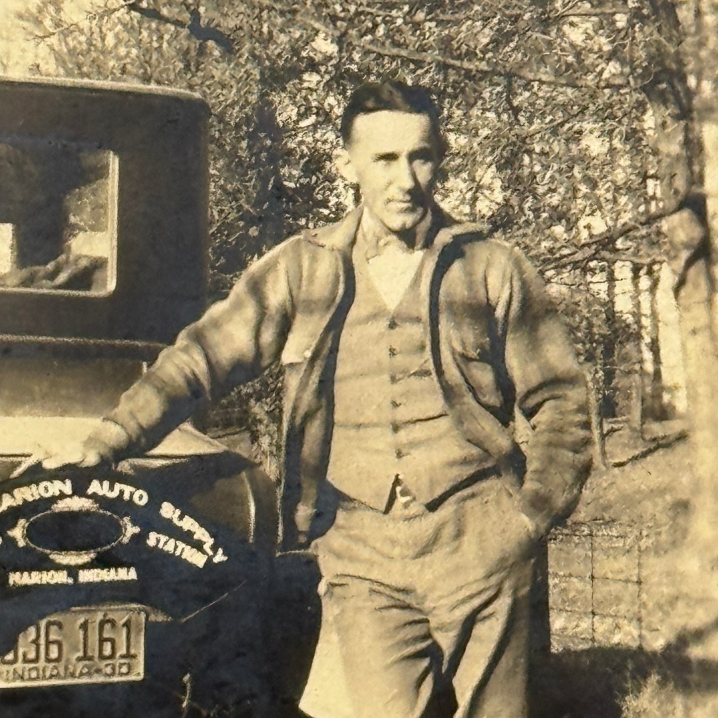 Vintage Car Automobile Photo Photograph Print Snapshot Man