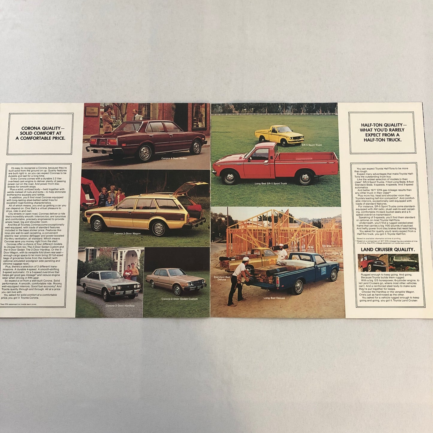 1977 Toyota Car Sales Brochure Catalog Celica Corolla Corona Pickup