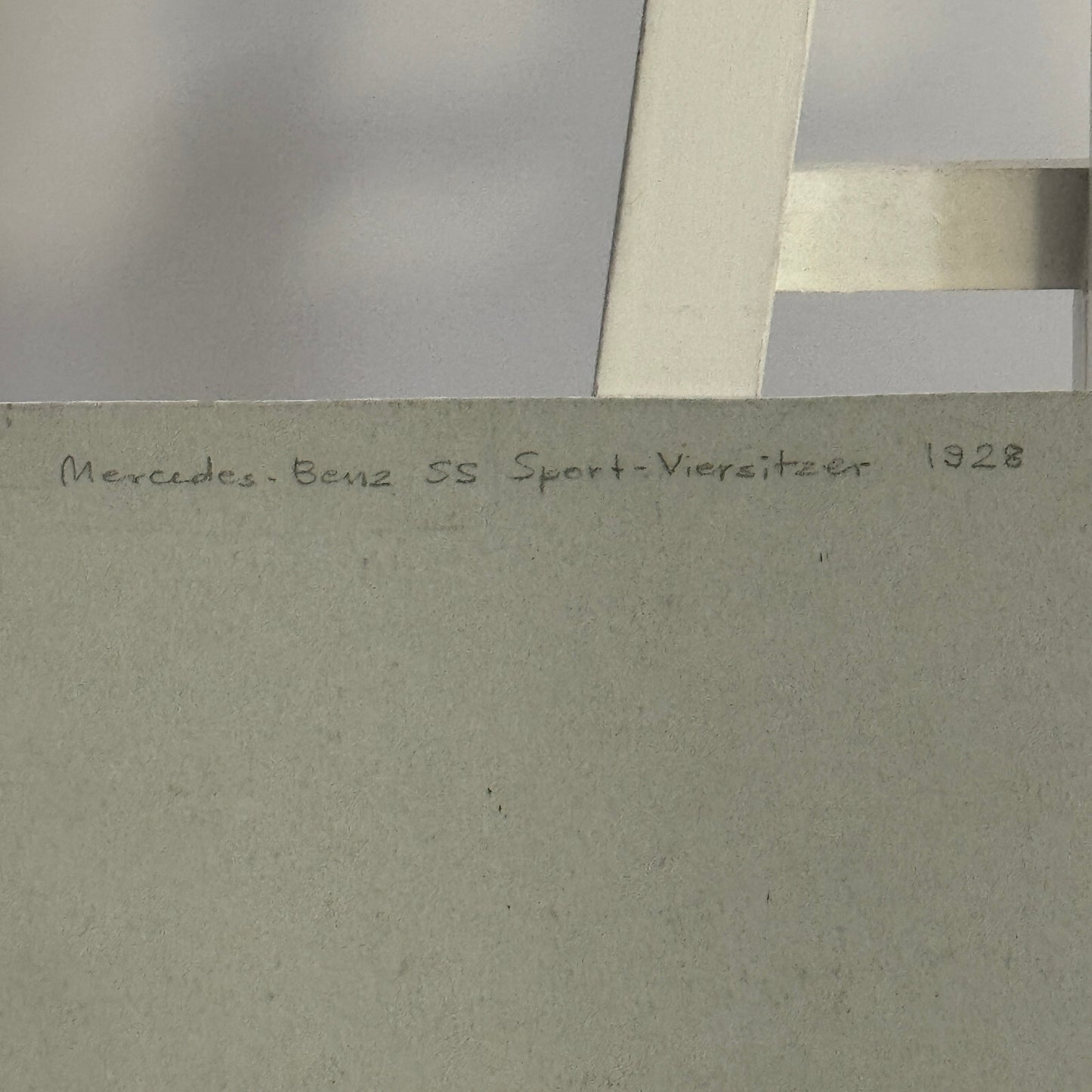 1928 Mercedes Benz SS Sport Versitzer Car Illustration Hand Drawn Art Vintage