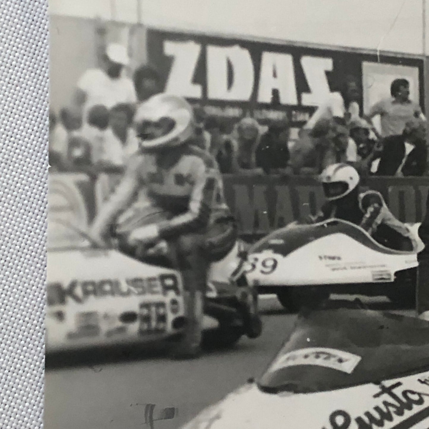 Vintage Motorcycle Racing Photo Photograph Print Germany Sidecar Side Car