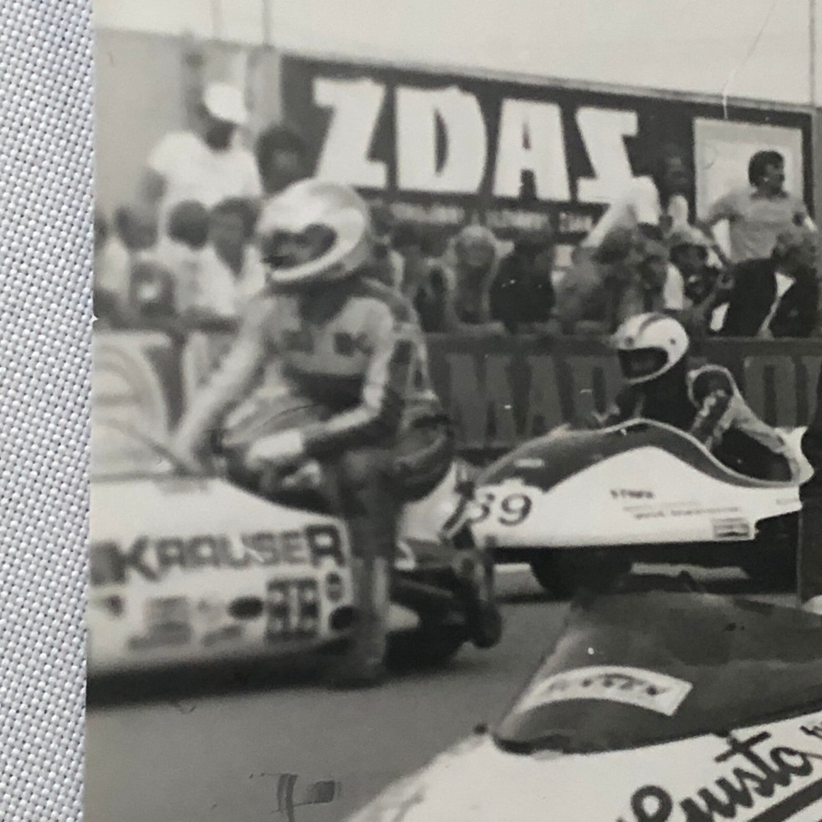 Vintage Motorcycle Racing Photo Photograph Print Germany Sidecar Side Car