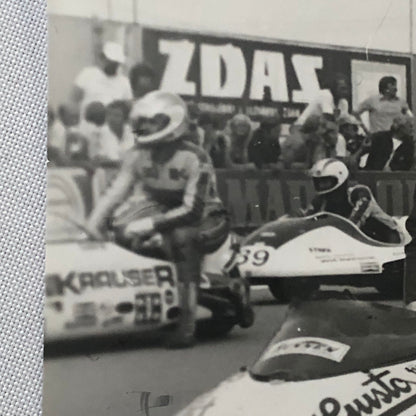 Vintage Motorcycle Racing Photo Photograph Print Germany Sidecar Side Car