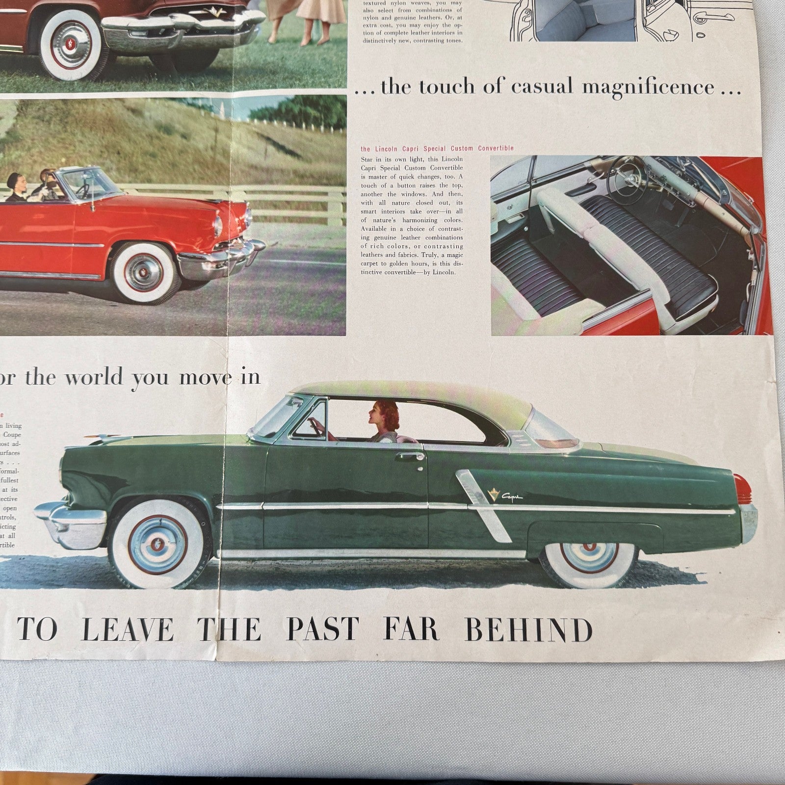 1953 Lincoln Capri and Cosmopolitan Car Sales Brochure Catalog Vintage