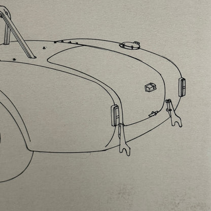 AC Cobra Illustration Art Drawing Hand Drawn Robert Preis Vintage