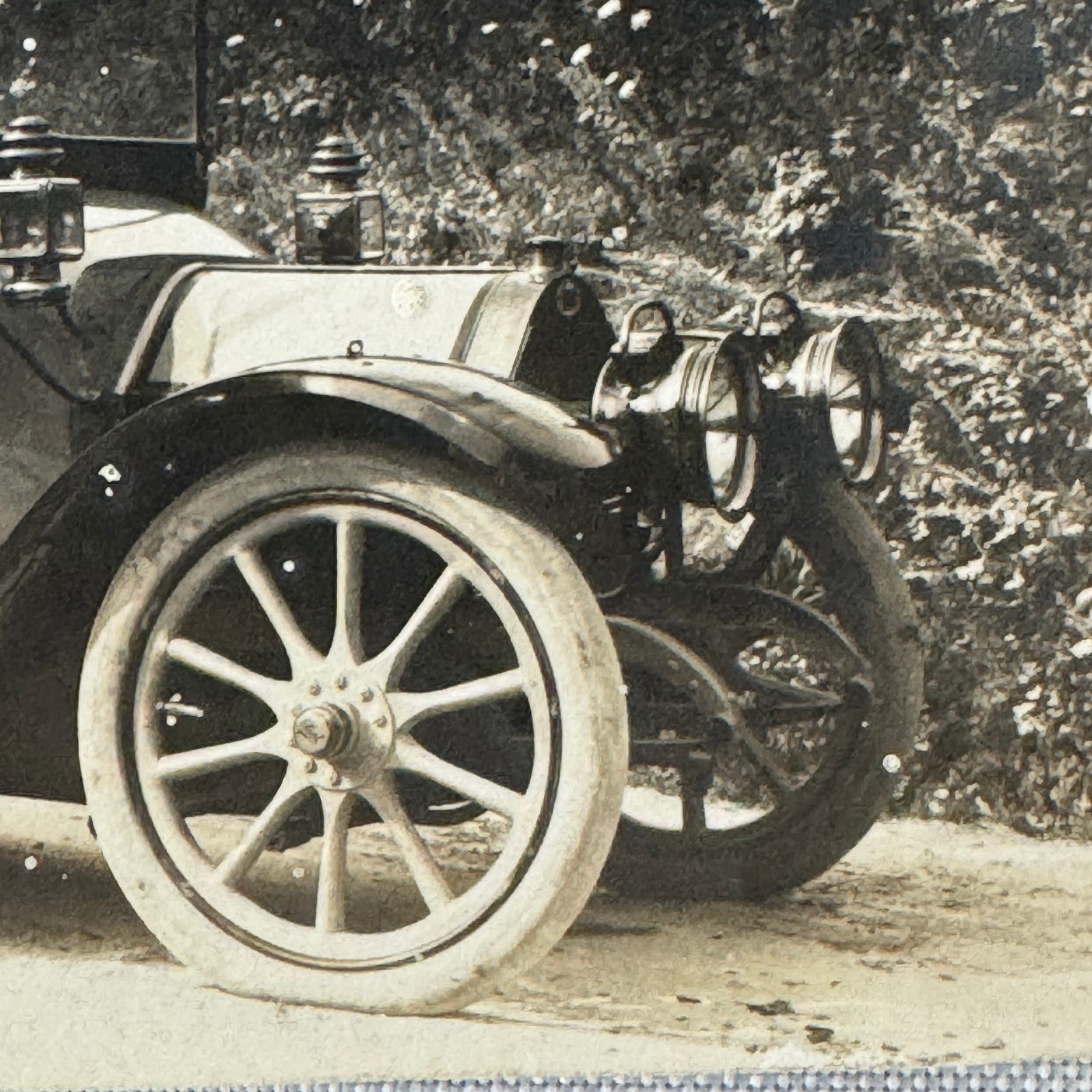 Vintage Photograph People in Early Car Automobile Mountains Antique